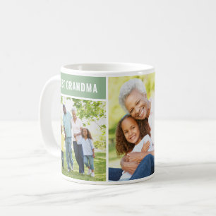 Beste Oma Green Mthers Day Foto Collage Kaffeetasse
