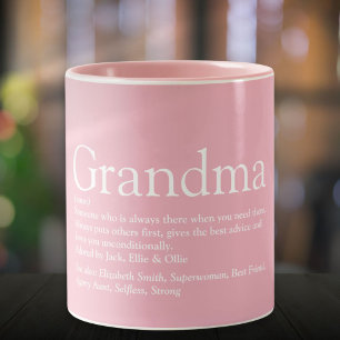 Beste Oma Großmutter Definition Rosa Zweifarbige Tasse