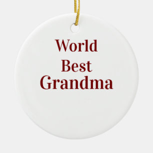 Beste Oma Großmutter Großeltern rosa n Keramik Ornament