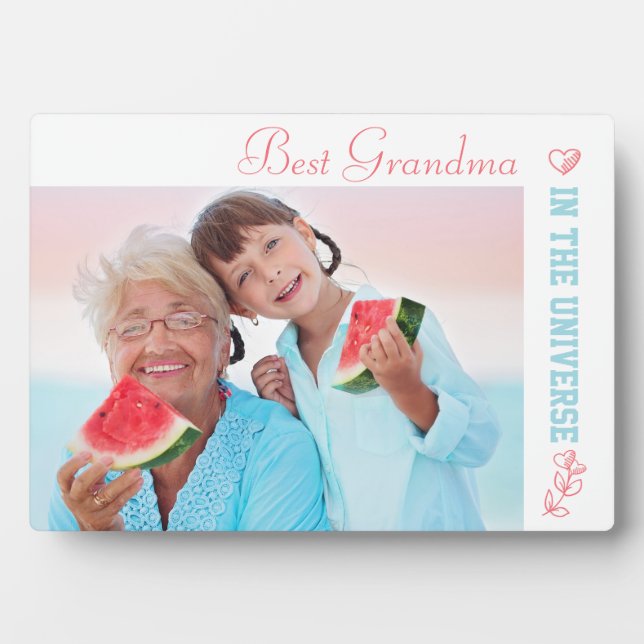 Beste Oma im Universum-Foto Fotoplatte (Vorderseite)