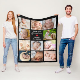 Beste Oma je 11-Foto Collage Fleecedecke