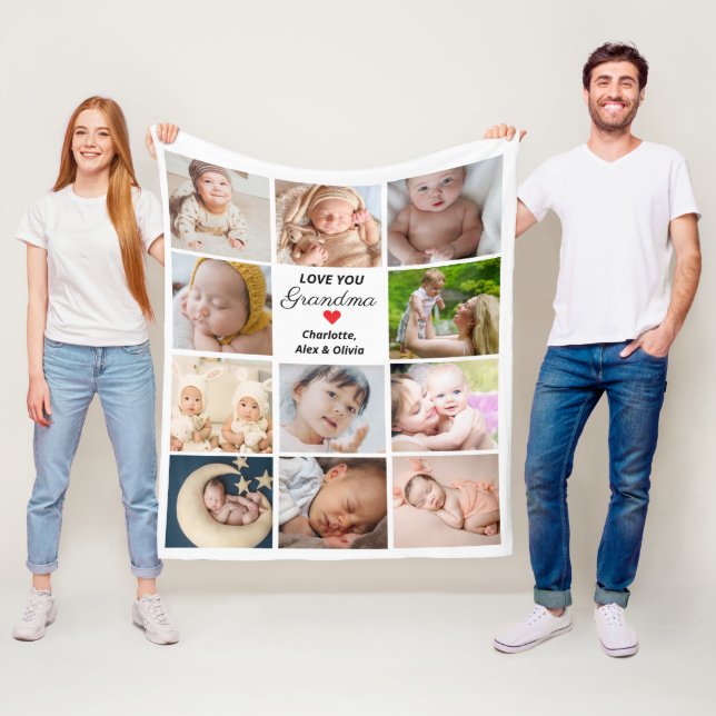 Beste Oma je 11-Foto Collage Fleecedecke (Beispiel)