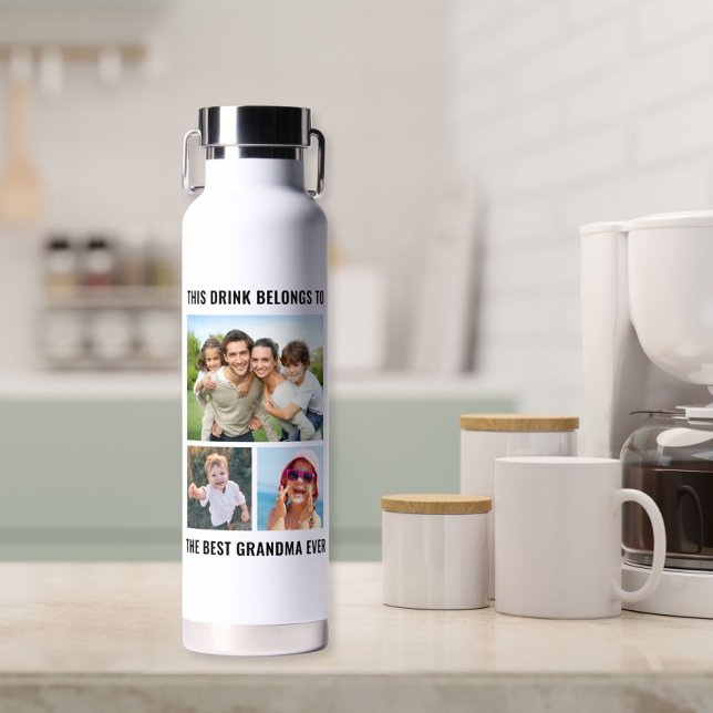 Beste Oma je 3 Foto Trinkflasche (Von Creator hochgeladen)