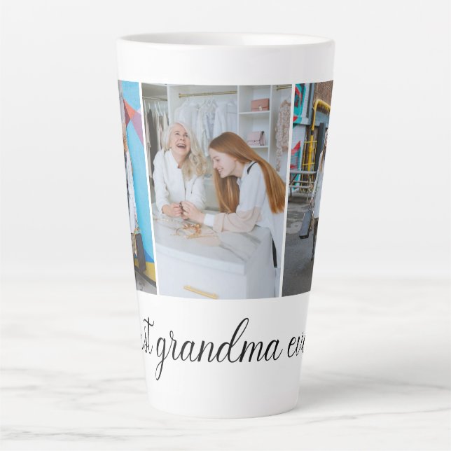 Beste Oma je 3 FotoCollage Milchtasse (Vorderseite)