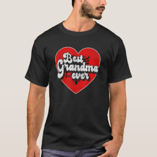 Beste Oma je Albanien Flagge Albanisches Oma T-Shirt