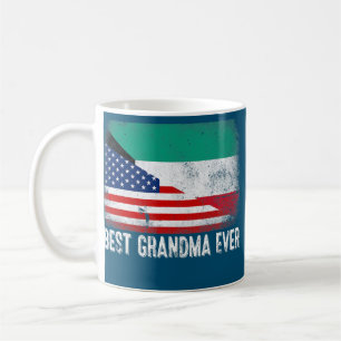 Beste Oma je American Kuwait Flag Grafik Kaffeetasse