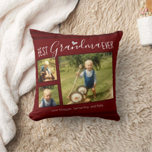 Beste Oma je Custom Foto Collage Kissen