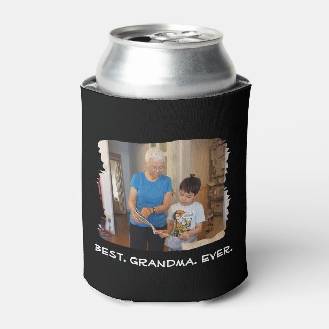 Beste Oma je Custom Foto Nana Großeltern Dosenkühler (Kanne Vorderseite)