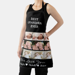 Beste Oma je Custom Fotos Großkinder Name Schürze