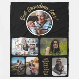 Beste Oma je Foto Collage Fleece Blankon