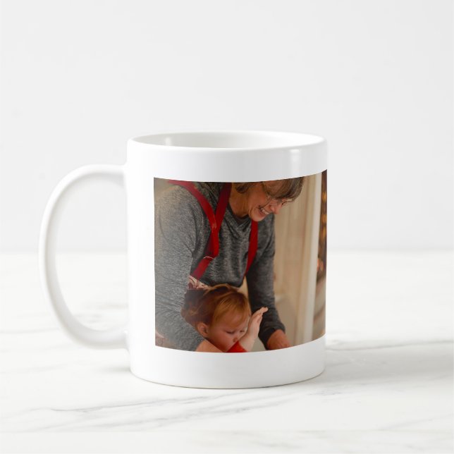 Beste Oma je Foto Collage wir Liebe Sie nennen Kaffeetasse (Links)
