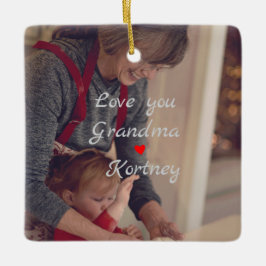 Beste Oma je Foto Collage wir Liebe Sie nennen Keramikornament
