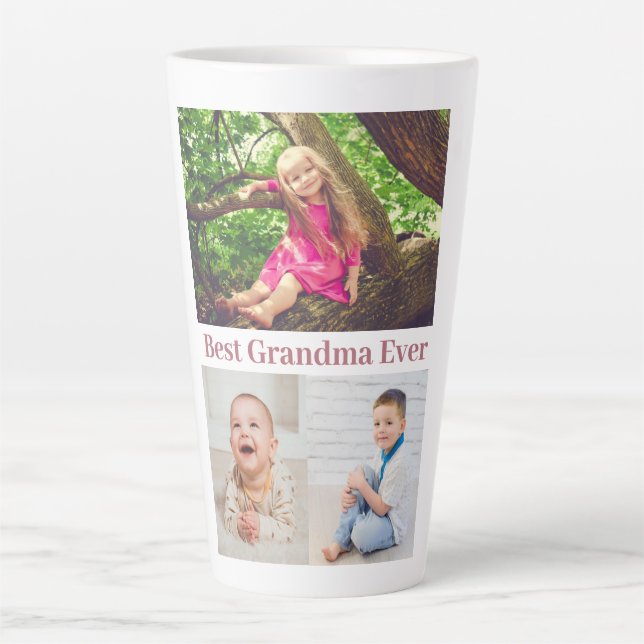 Beste Oma je FotoCollage Milchtasse (Vorderseite)