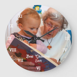 Beste Oma je Fotomaterial erstellen Große Wanduhr