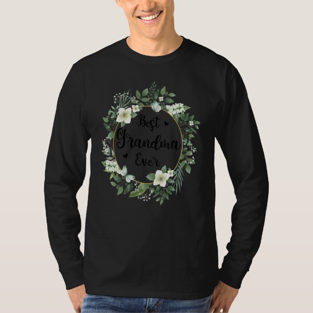 Beste Oma je Frauen Blume Dekoration Oma T-Shirt (Vorderseite)