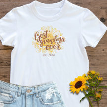 Beste Oma je gelbe Sonnenblume Osten. Jahr