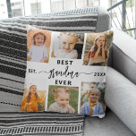 Beste Oma je - Grandchildren FotoCollage Kissen<br><div class="desc">Feiern Sie das "Beste Oma aller Zeiten" mit diesem personalisierten Grandkinderfoto Collage Kissen. Dieses nachdenkliche Geschenk besticht durch eine liebevoll arrangierte Collage aus hochgeliebten Fotos, die besondere Momente einfangen, ergänzt durch eine herzliche Botschaft. Aus hochwertigem, weichem Stoff gefertigt, bietet es Komfort und Stil in jedem Wohnbereich. Die herausnehmbare Abdeckung ist...</div>