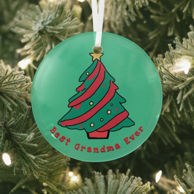 Beste Oma je | Grüner Weihnachtsbaum Ornament Aus Glas (InSitu)