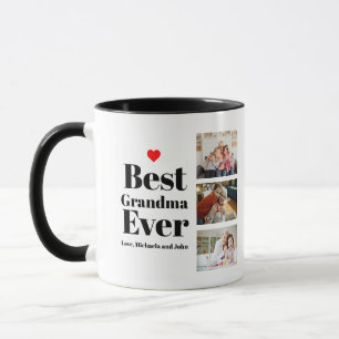 Beste Oma je Herz 3 FotoCollage Tasse
