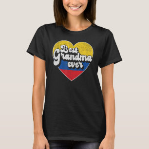 Beste Oma je Kolumbien-Flagge kolumbianische Oma T-Shirt