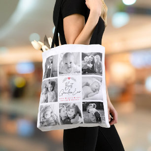 Beste Oma je Modernes Drehbuch 8 FotoCollage Tasche