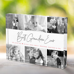 Beste Oma je Modernes Script Custom Collage 6 Fotoblock
