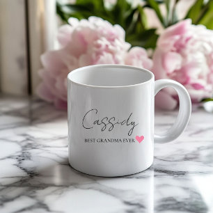 Beste Oma je Monogramm   Personalisierte Umarmung Jumbo-Tasse