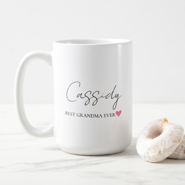 Beste Oma je Monogramm | Tasse für Kaffee (Mit Donut)