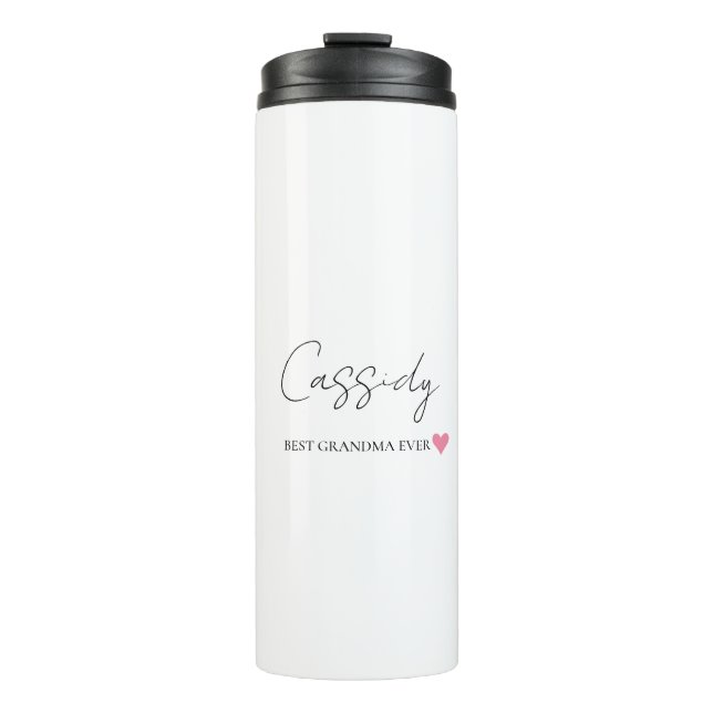 Beste Oma je Monogramm | Thermobecher Thermosbecher (Vorderseite)