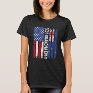 Beste Oma je Muttertag Neuseeland USA Fla T-Shirt