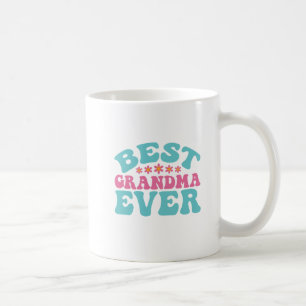 Beste Oma je Retro Blau und Rosa Tasse