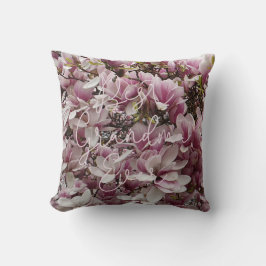 Beste Oma je Rosa Magnolia Blume Florenz Kissen