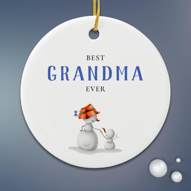 Beste Oma je Snowman Keramik Ornament (Von Creator hochgeladen)