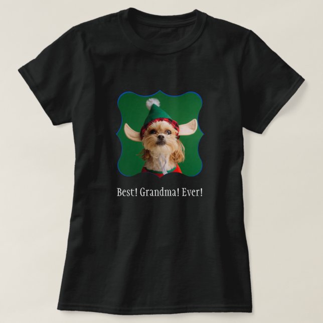 Beste Oma je! Spezifisches Foto T-Shirt (Design vorne)