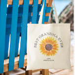 Beste Oma je Tragetasche<br><div class="desc">Diese Blumensack sagt "Beste Oma aller Zeiten" in stilvollem Schrift und weist eine Aquarellsonnenblume in Gelbtönen auf. Schenken Sie Ihrer Großmutter ein besonderes Geschenk. Einfach anpassbar. Original Wasserfarbe © Michele Davies.</div>
