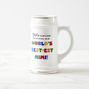 Beste Oma Mimi Helle Farben T-Shirts Geschenke Bierglas