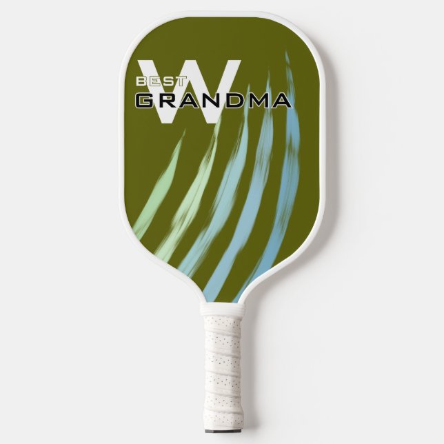 Beste Oma, Monogrammatikalische Initialen, Leichto Pickleball Schläger (Vorderseite)