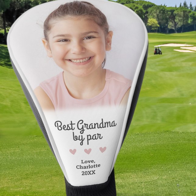 Beste Oma nach Par erstellen Einzigartiges Foto Golf Headcover (Best Grandma By Par Create Unique Custom Photo Golf Head Cover)