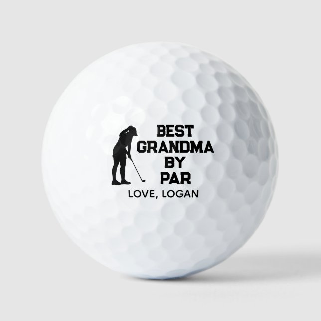 Beste Oma per Par einfach mit benutzerdefiniertem  Golfball (Vorderseite)