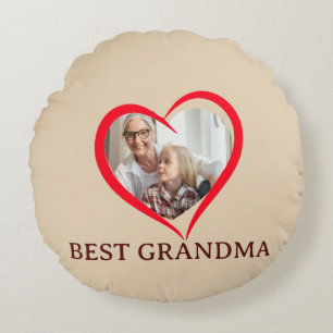 Beste Oma personalisiertes rundes Kissen Geschenk