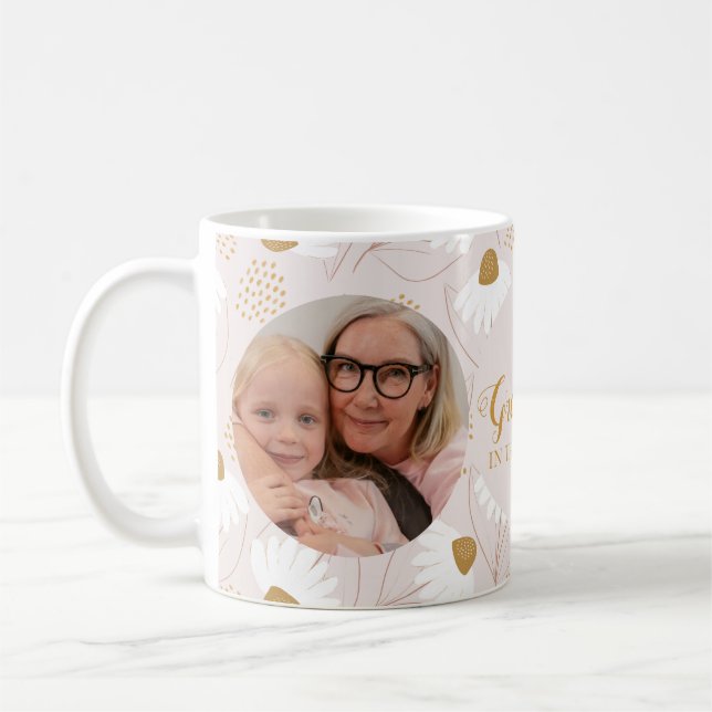 Beste Oma-Tasse, Daisy-Floral-Grandma-Geschenk Kaffeetasse (Links)