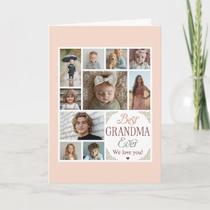 Beste Oma überhaupt 10 Fotocollage Karte