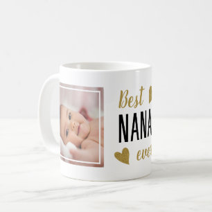 Beste Oma überhaupt 2 Foto Schwarz und Gold Andenk Kaffeetasse