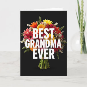 Beste Oma überhaupt Blumenstrauß Karte