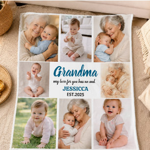 Beste Oma überhaupt Foto   Personalisierte Großelt Fleecedecke