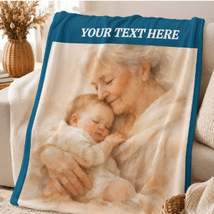 Beste Oma überhaupt Foto Personalisierte Großelt Fleecedecke