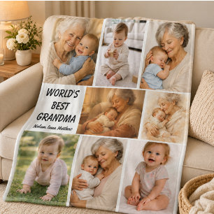 Beste Oma überhaupt Foto Personalisierte Großelt Fleecedecke