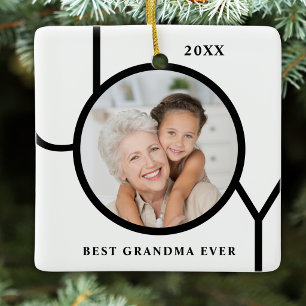 Beste Oma überhaupt Foto Weihnachten Keramikornament