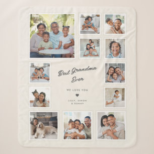 Beste Oma überhaupt, individuelle Fotocollage mit  Sherpadecke