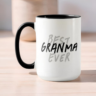 Beste Oma überhaupt Moderne schwarze und graue Gru Tasse
